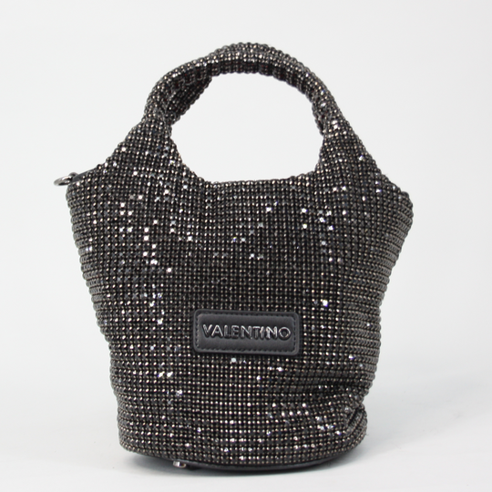 Valentino NABILAH Small Black Sparkle Tote