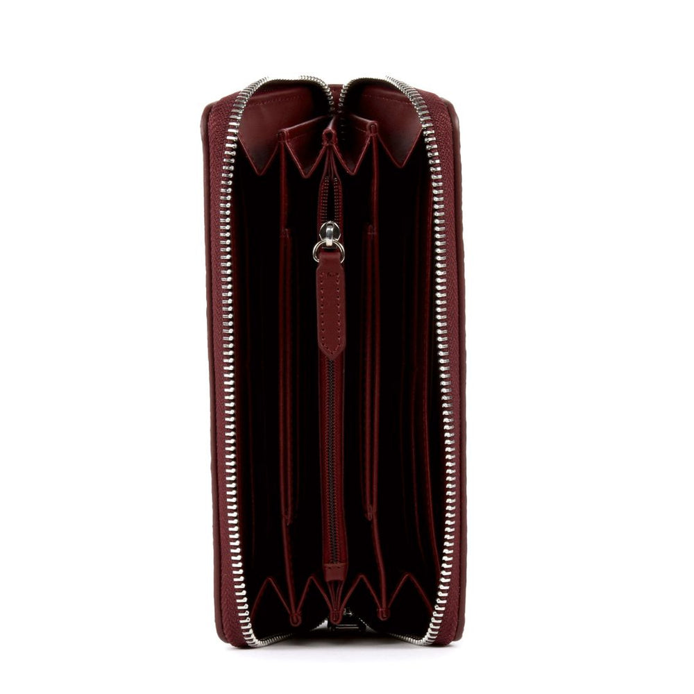 Valentino WEST RE Burgundy Zip Around Wallet