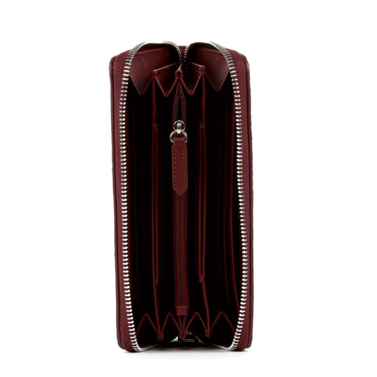 Valentino WEST RE Burgundy Zip Around Wallet