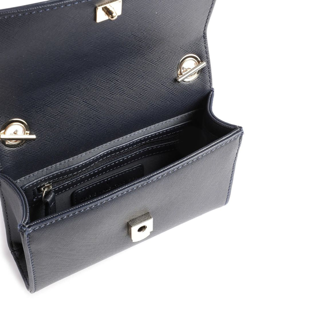 Valentino DIVINA SA Navy Chain Small Crossbody Bag