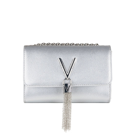 Valentino DIVINA Silver Chain Crossbody Bag