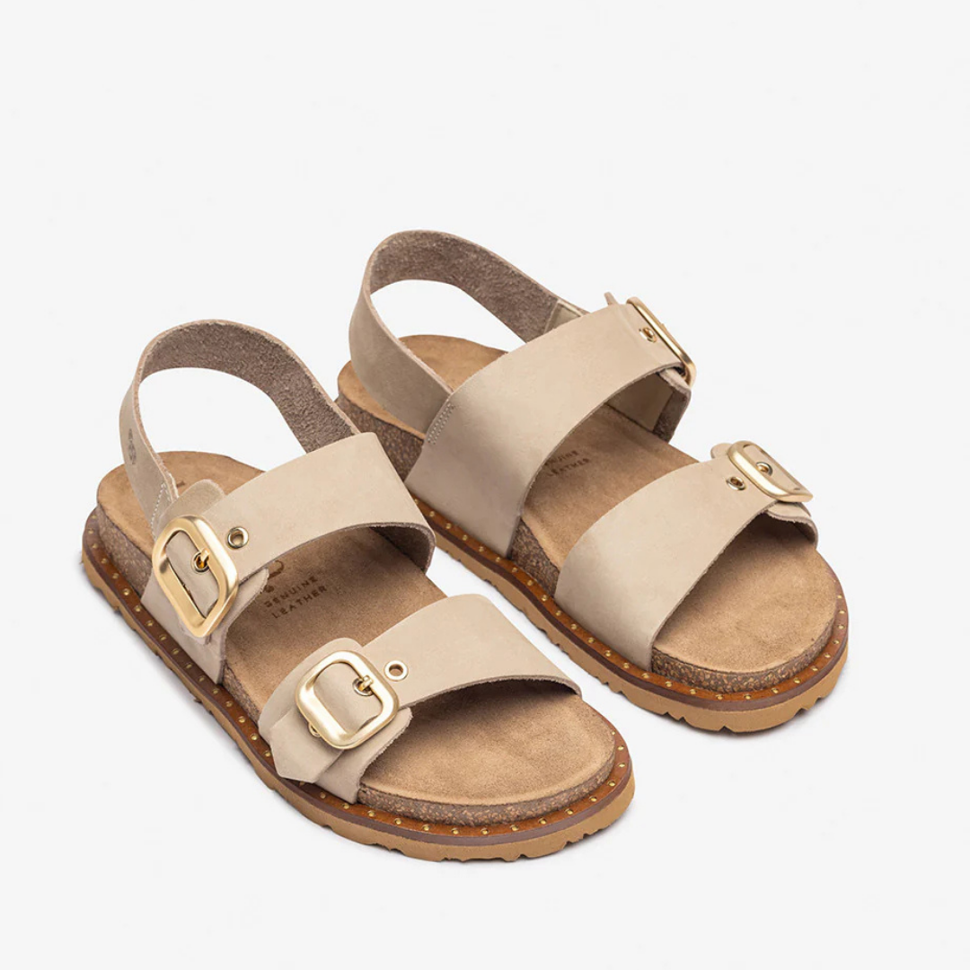 Yokono BOLUS Beige Suede Sandal