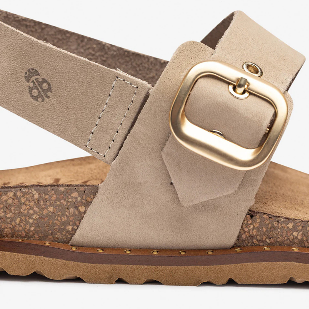Yokono BOLUS Beige Suede Sandal